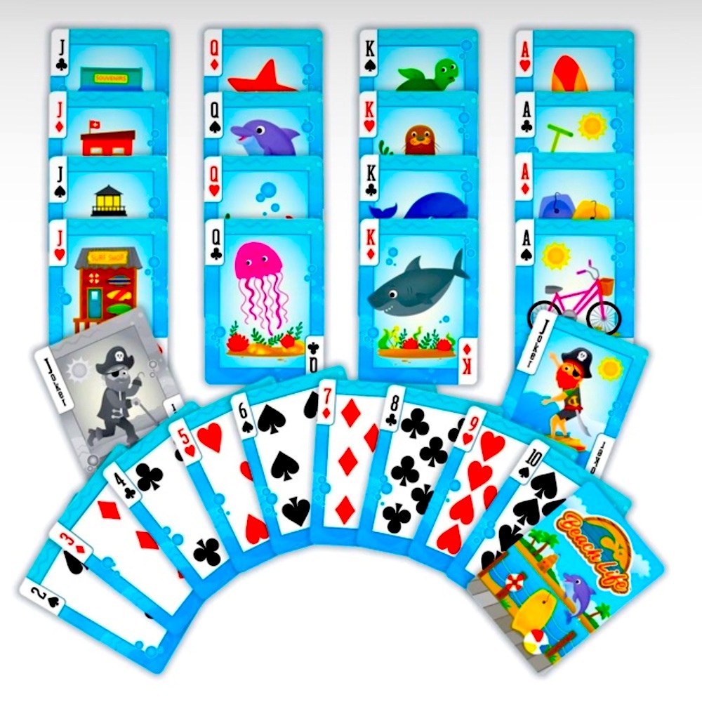 ❤️♣️♦️♠️ LETS PLAY❗️ “BEACH LIFE” PLAYING CARDS - 54 CARD DECK❗️♠️♥️♣️♦️ - Picture 2 of 3